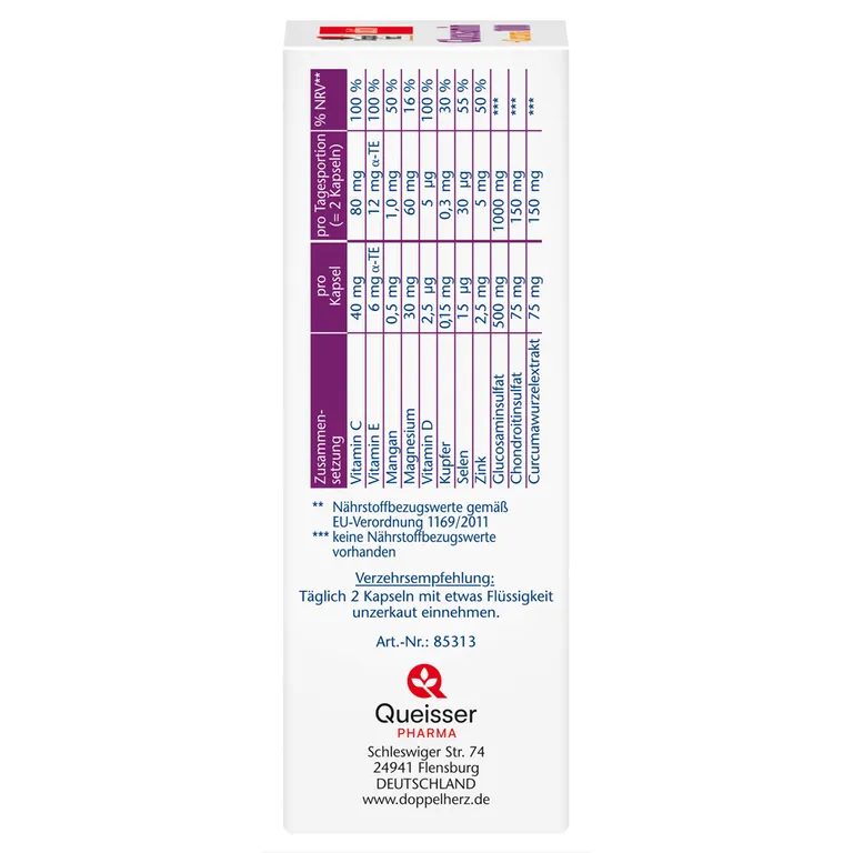 Shopapotheke Doppelherz® Glucosamin + Curcuma 1000
