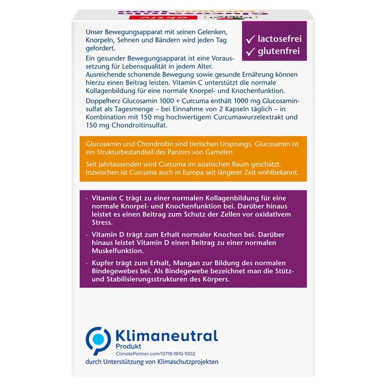 Shopapotheke Doppelherz® Glucosamin + Curcuma 1000