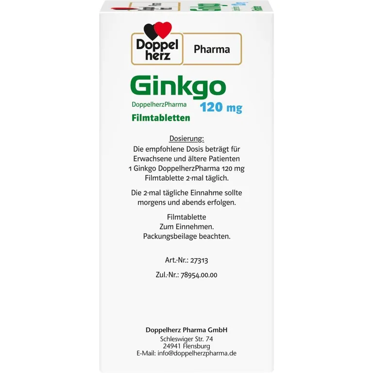 Shopapotheke DoppelherzPharma Ginkgo 120 Mg