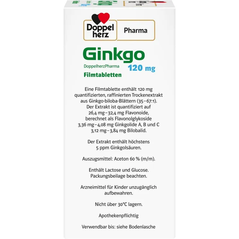 Shopapotheke DoppelherzPharma Ginkgo 120 Mg