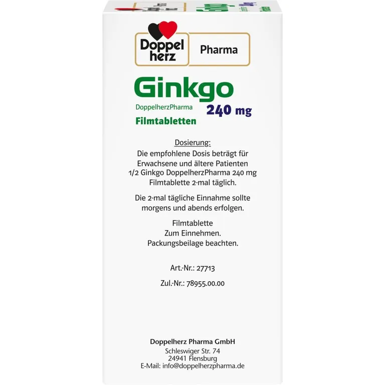 Shopapotheke DoppelherzPharma Ginkgo 240 Mg