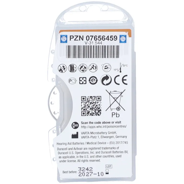 Shopapotheke DURACELL® ACTIVAIR® HEARING AID 312