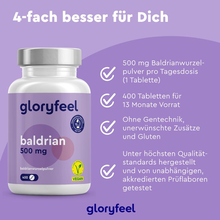 Shopapotheke Gloryfeel® Baldrian Tabletten