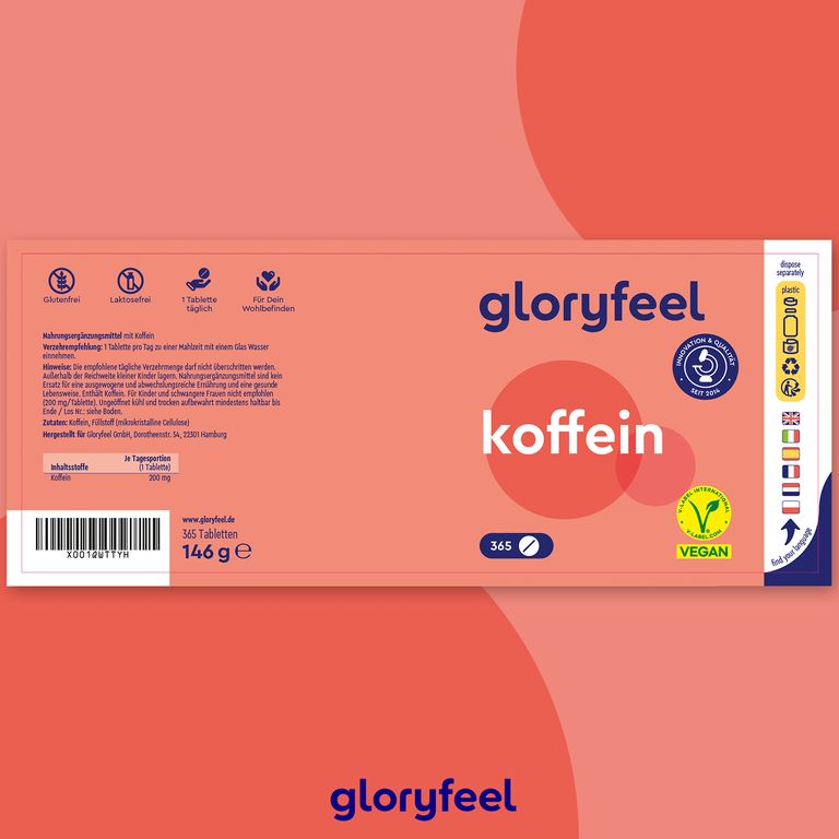Shopapotheke Gloryfeel ® Koffein Tabletten