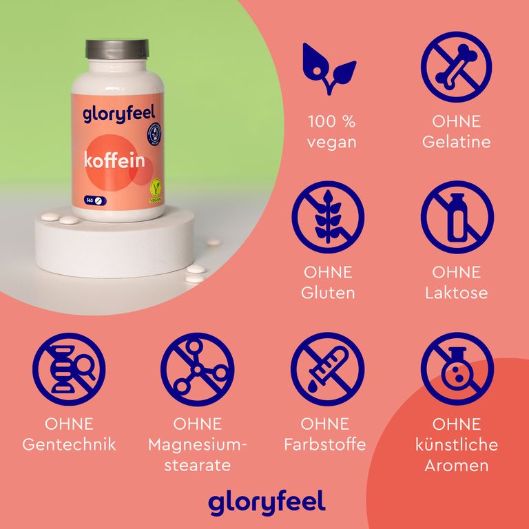 Shopapotheke Gloryfeel ® Koffein Tabletten