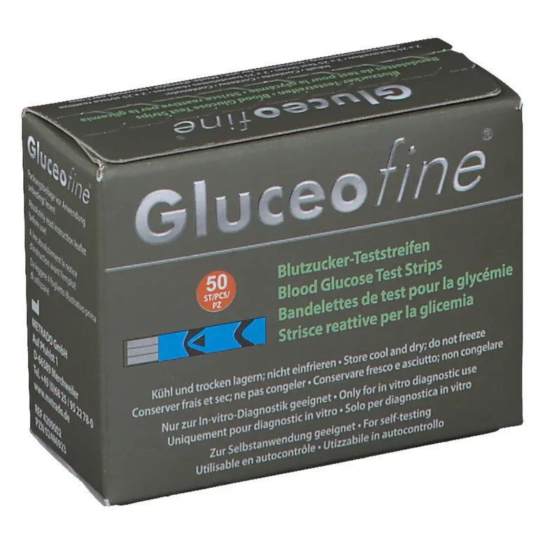 Shopapotheke Gluceofine® Blutzucker-Teststreifen