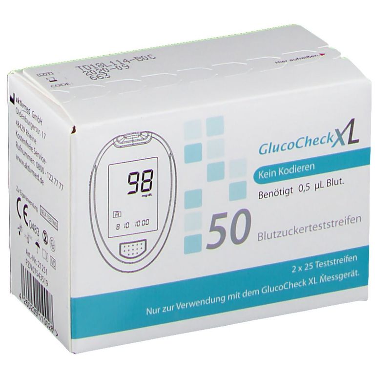 Shopapotheke GlucoCheckXL Blutzuckerteststreifen