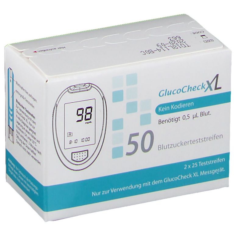 Shopapotheke GlucoCheckXL Blutzuckerteststreifen