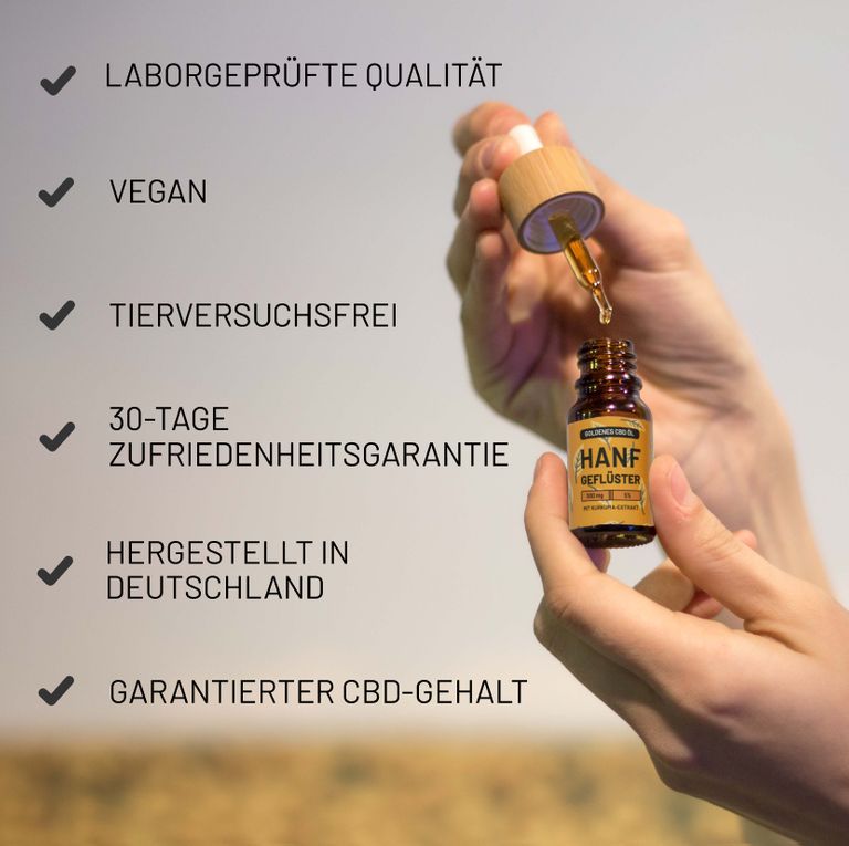 Shopapotheke HANFGEFLÜSTER Goldenes CBD Öl CBD 5%