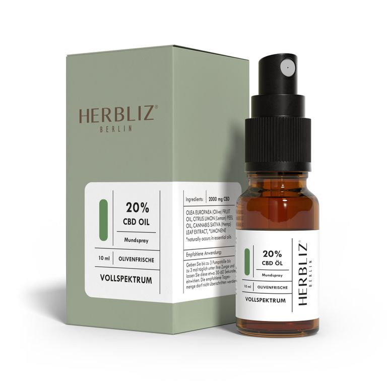 Shopapotheke HERBLIZ Olivenfrische CBD Öl 20%