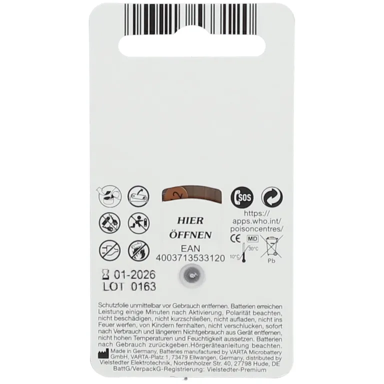 Shopapotheke Hörgerätebatterien PP312