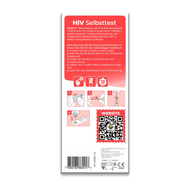 Shopapotheke Horny Hive HIV Selbsttests - 2 Stück