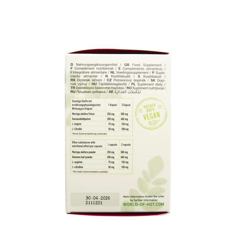 Shopapotheke Hot - Moringa Frau Libido Booster