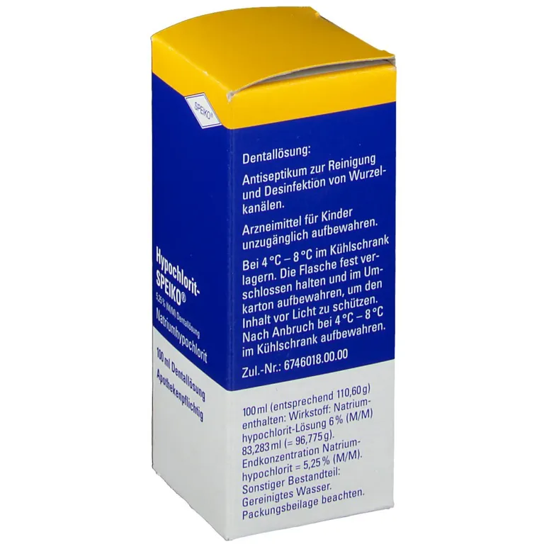 Shopapotheke Hypochlorit-SPEIKO 5 25% Dentallösung