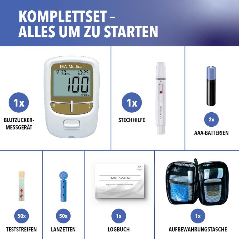 Shopapotheke IEA Medical Blutzuckermessgerät Set