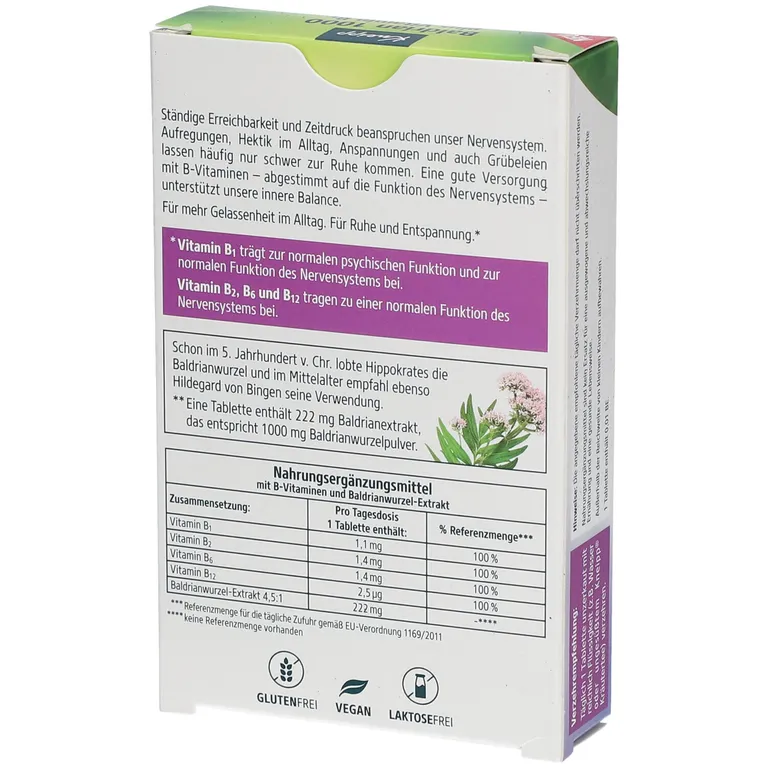 Shopapotheke Kneipp Baldrian 1000 Plus Vitamin B1