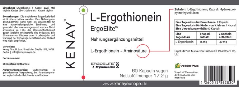 Shopapotheke L-Ergothionein ErgoElite™ KENAY®