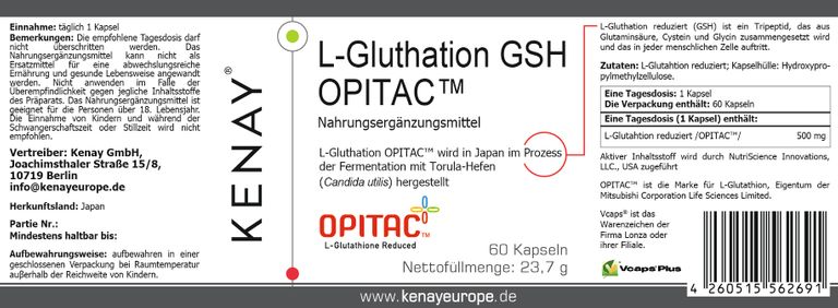 Shopapotheke L-Gluthation GSH OPITAC™ KENAY®