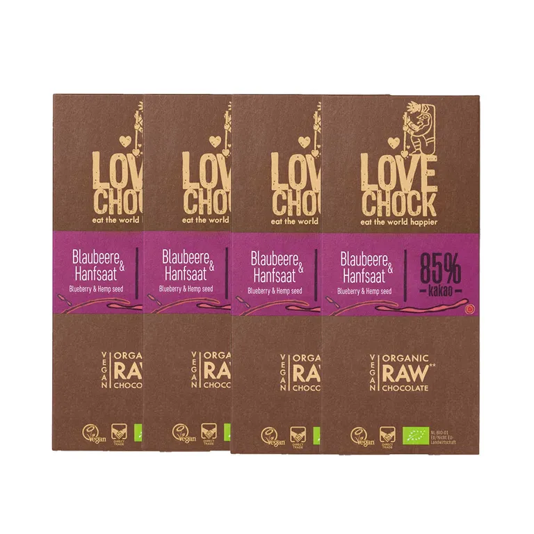 shopapotheke LOVECHOCK Blaubeere & Hanfsaat 85% Kakao