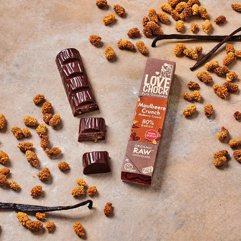 Shopapotheke LOVECHOCK Maulbeere Crunch 80% Kakao