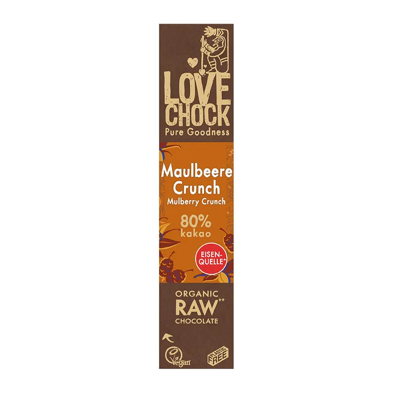 shopapotheke LOVECHOCK Maulbeere Crunch 80% Kakao