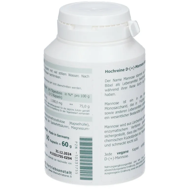 Shopapotheke Mannose 500 Mg Vegetrarische Kapseln