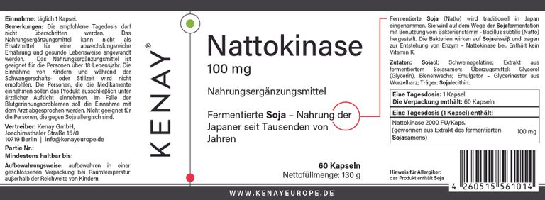 Shopapotheke Nattokinase 100 Mg KENAY®