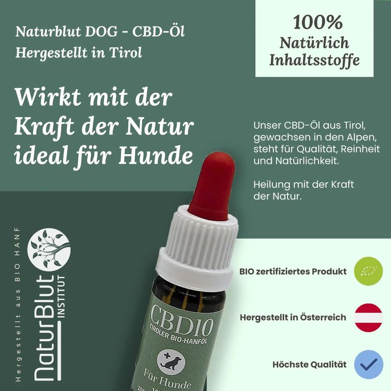 Shopapotheke NaturBlut BIO CBD Öl Für Hunde