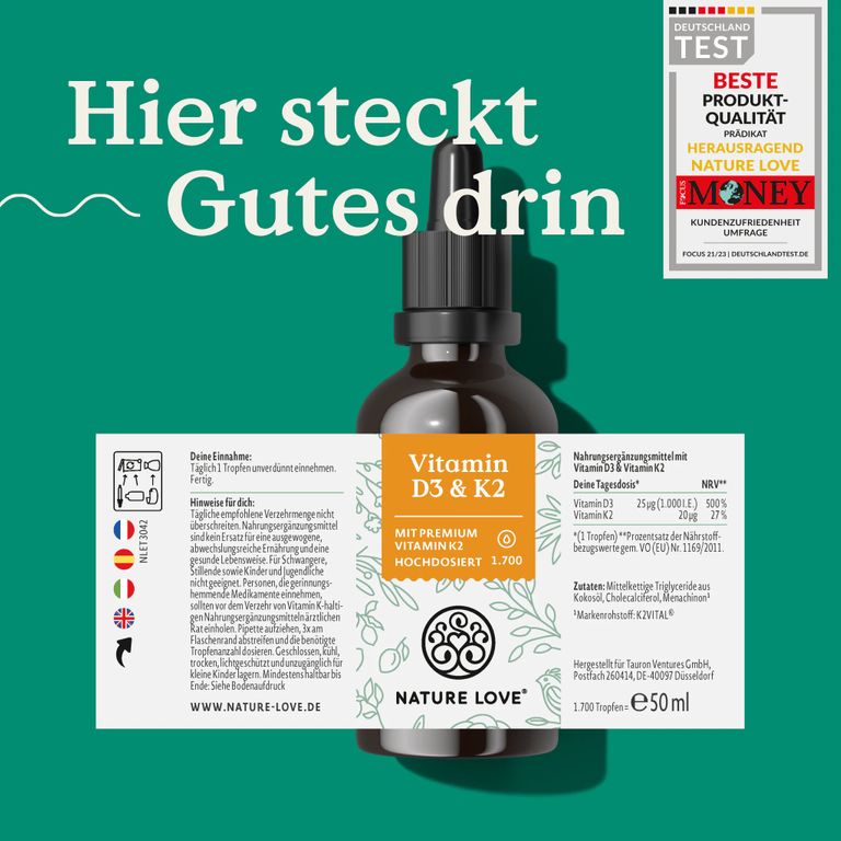 Shopapotheke NATURE LOVE® Vitamin D3 & K2