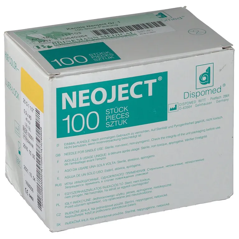 shopapotheke NEOJECT Kanüle 20G x 1 1/2 steril