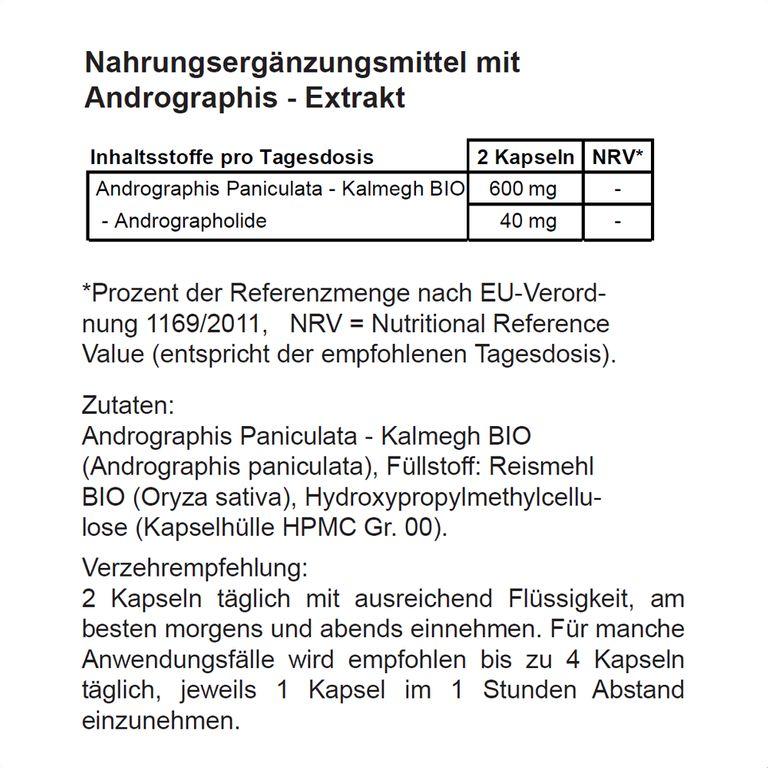 Shopapotheke NUI Andrographis – Kalmegh Extrakt