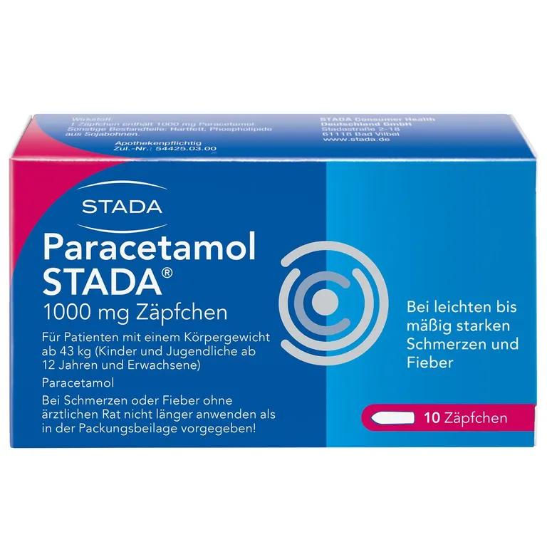 shopapotheke Paracetamol STADA® 1000 mg Zäpfchen