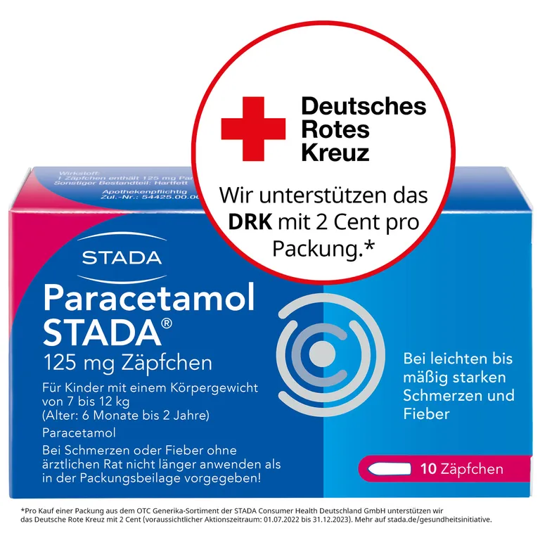 Shopapotheke Paracetamol STADA® 125 Mg Zäpfchen