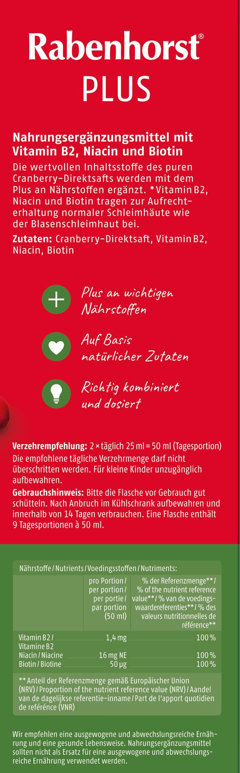 Shopapotheke Rabenhorst Cranberry Plus
