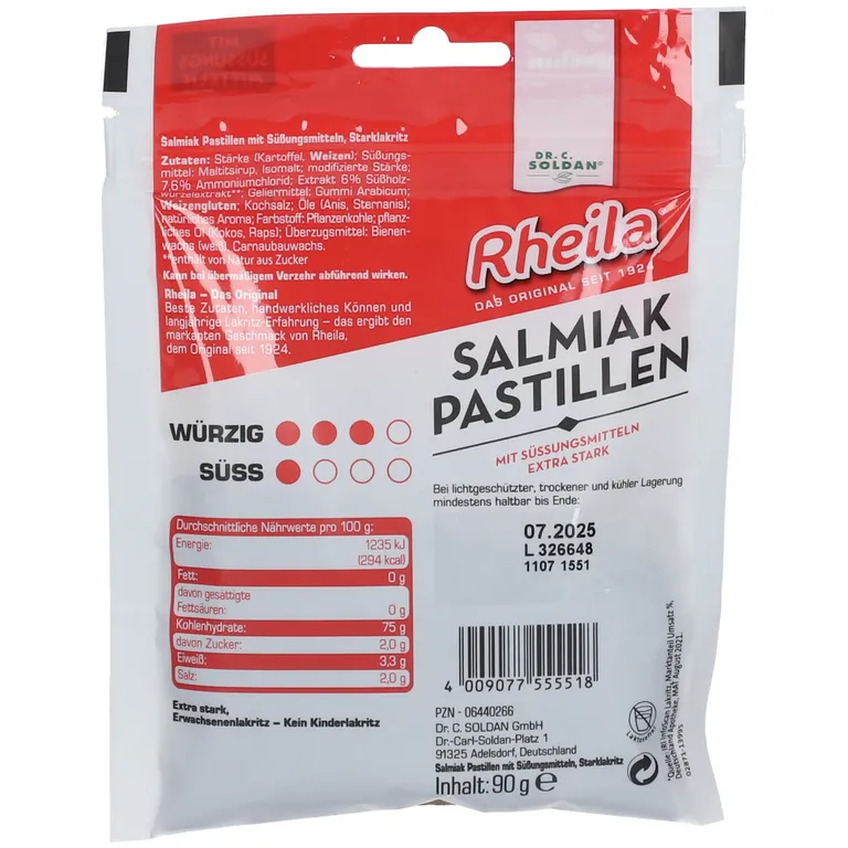 Shopapotheke Rheila® Salmiak Pastillen Zuckerfrei
