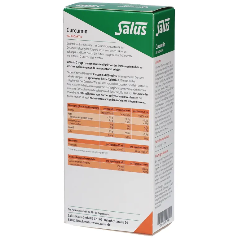 Shopapotheke Salus Curcumin 202 Bioaktiv Tonikum