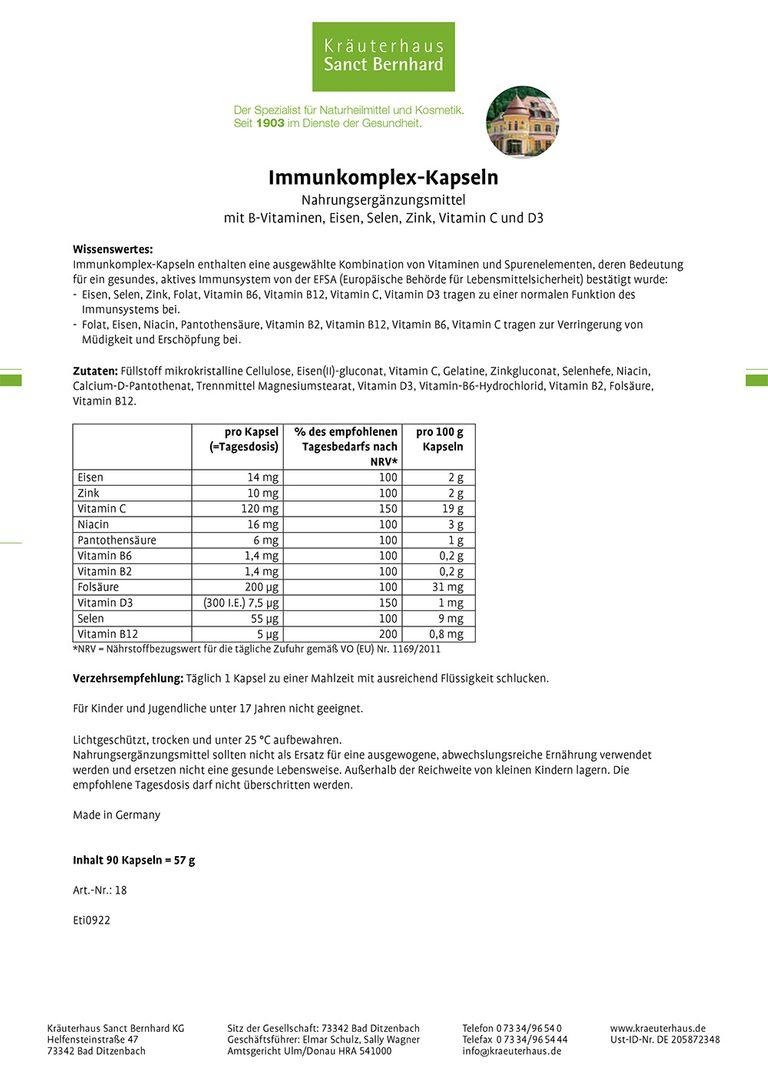 Shopapotheke Sanct Bernhard Immunkomplex-Kapseln