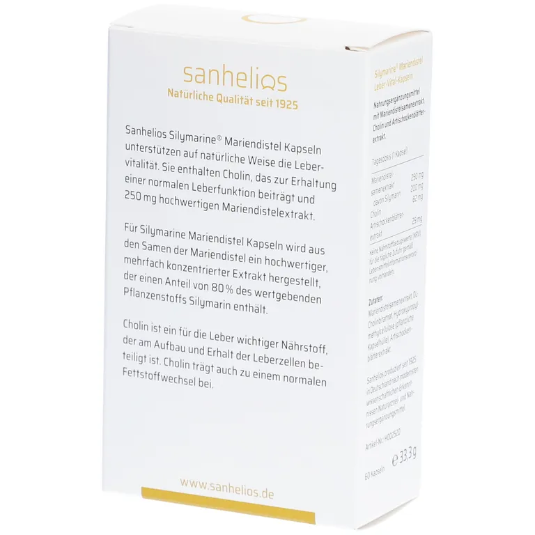 Shopapotheke Sanhelios® Silymarine® Leberschutz