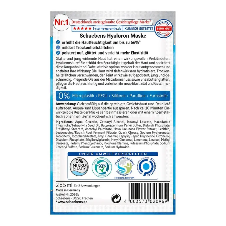 Shopapotheke Schaebens Hyaluron Maske