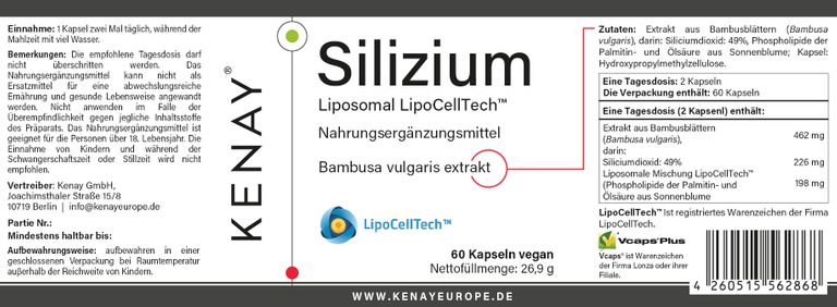 Shopapotheke Silizium Lipocell Tech™ KENAY®