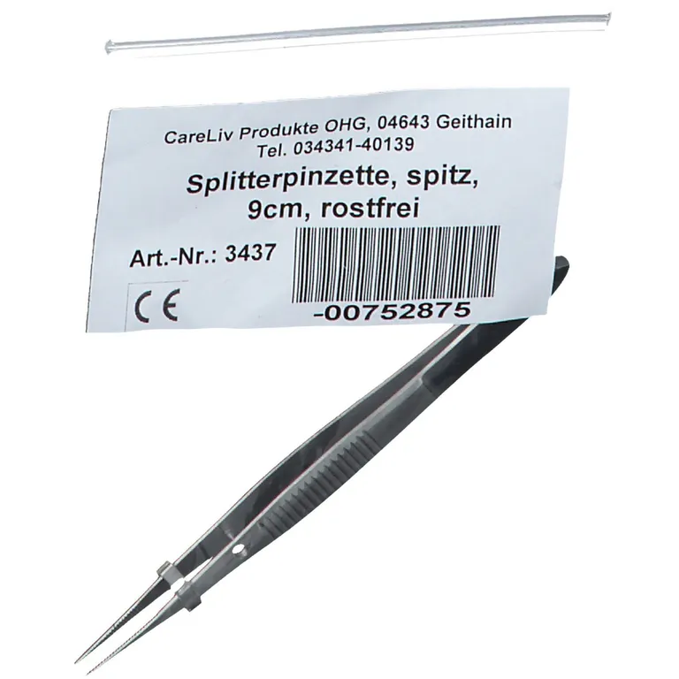 shopapotheke Splitterpinzette Spitz 9 cm rostfrei
