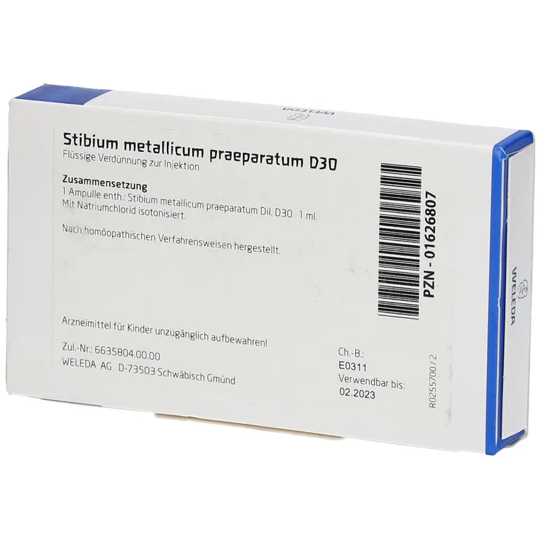 Shopapotheke Stibium Met. Praeparatum D 30 Amp