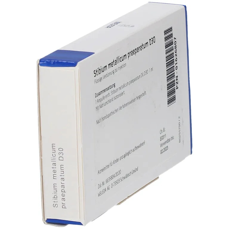 Shopapotheke Stibium Met. Praeparatum D 30 Amp