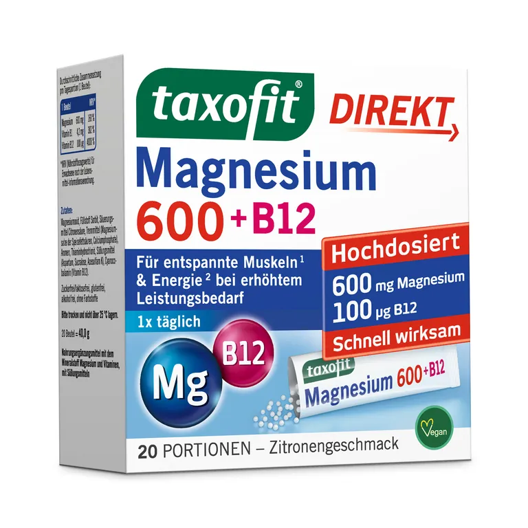 Shopapotheke Taxofit® Direkt Magnesium 600 + B12