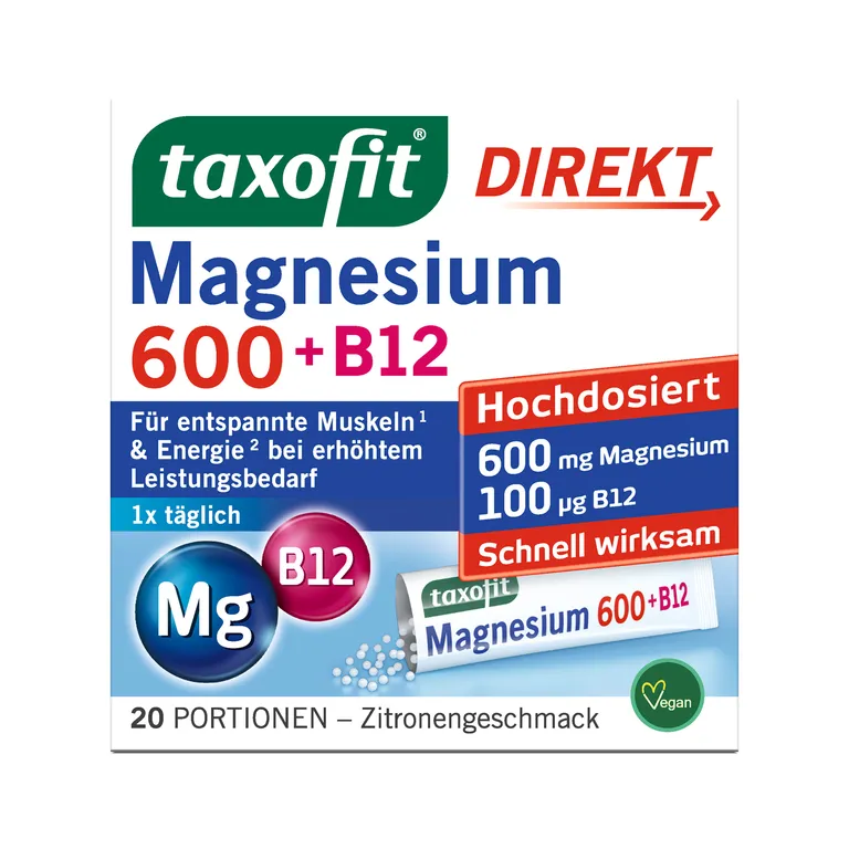 shopapotheke taxofit® Direkt Magnesium 600 + B12