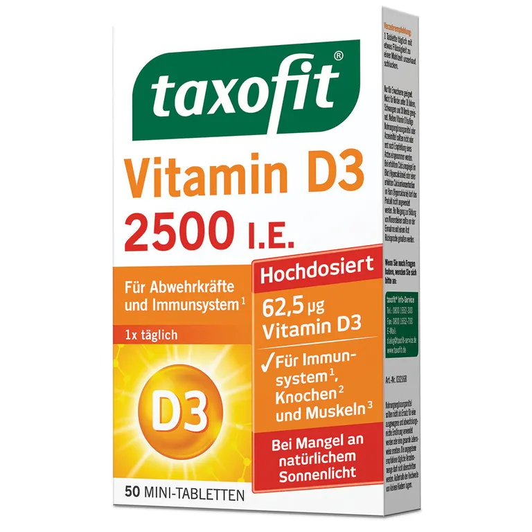 Shopapotheke Taxofit® Vitamin D3 2500 I.E