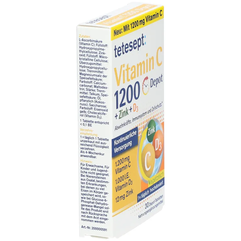 Shopapotheke Tetesept: Vitamin C 1200 Depot + Zink + D3