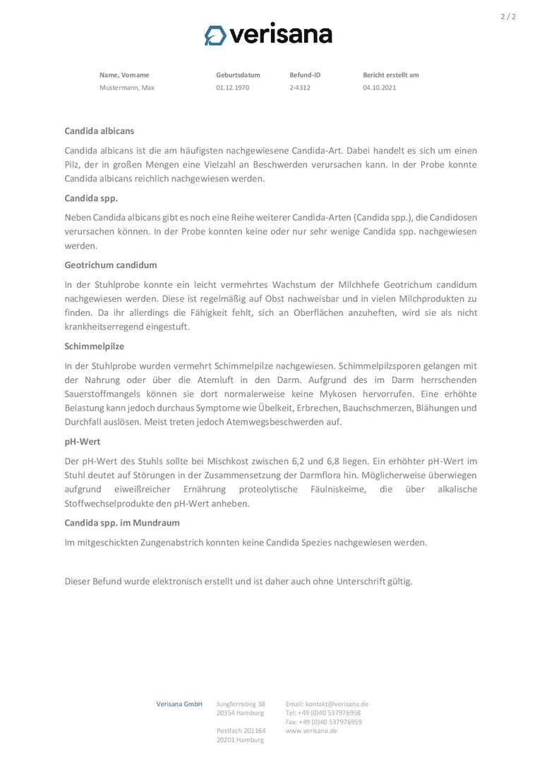 Shopapotheke Verisana Candida Test