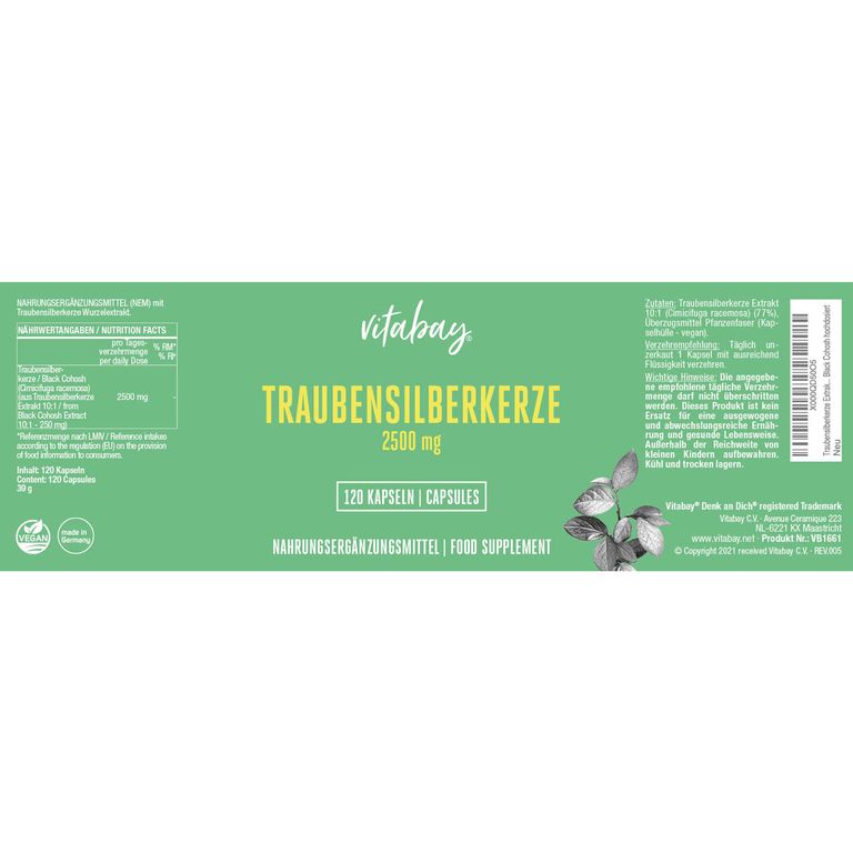 Shopapotheke Vitabay Traubensilberkerze 2500 Mg