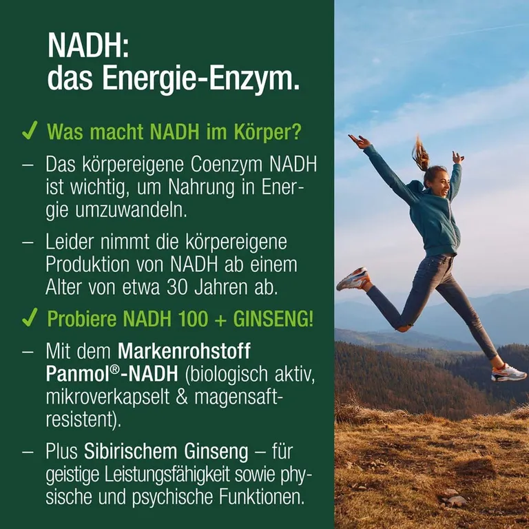 Shopapotheke Vitactiv NADH 100 + Ginseng